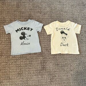 Disney Mickey Mouse & Donald Duck Kids Tees - Light Blue & Light Yellow